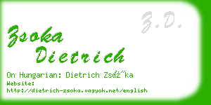 zsoka dietrich business card